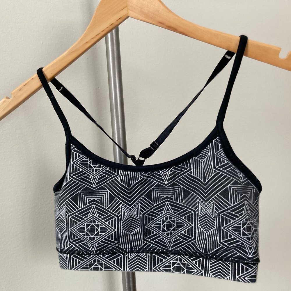 Sports Bra Active Black & White Geometric design